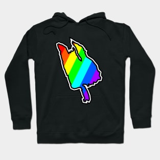 Thetis Island Silhouette in a Colourful Rainbow Pattern - Bright Colours - Thetis Island Hoodie